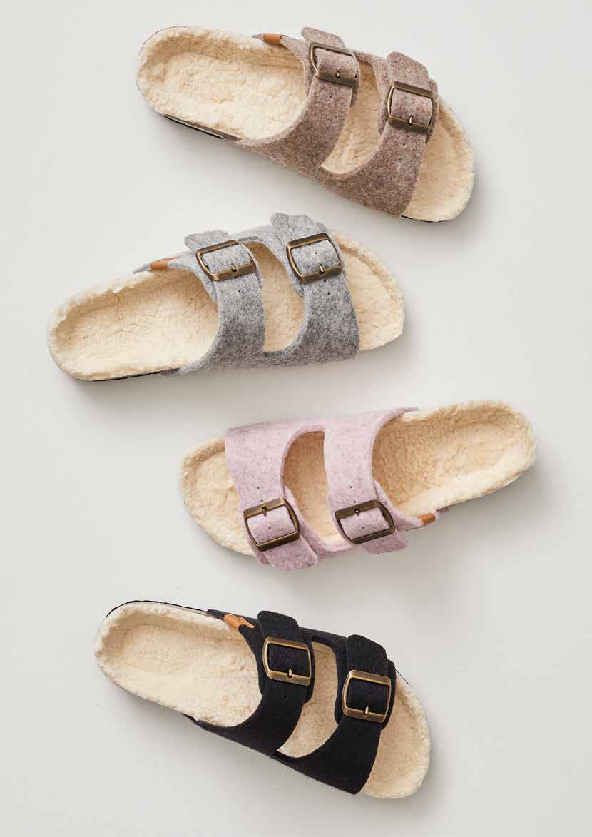 Aspen & Harzen · Felt textures, soft tones and familiar silhouettes.
