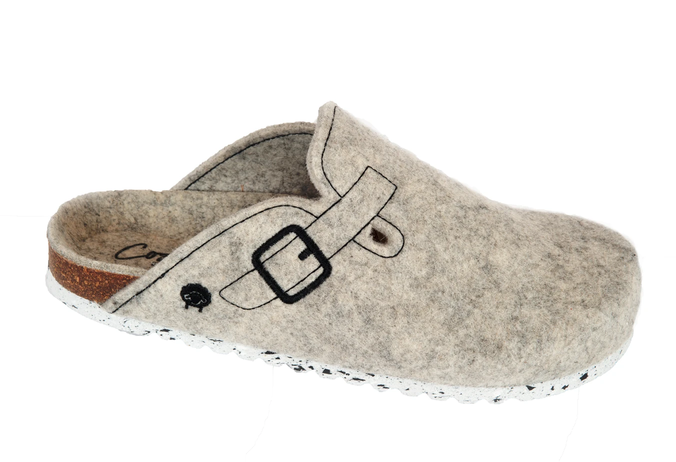 Grey wool felt Cozy by Mario S slipper