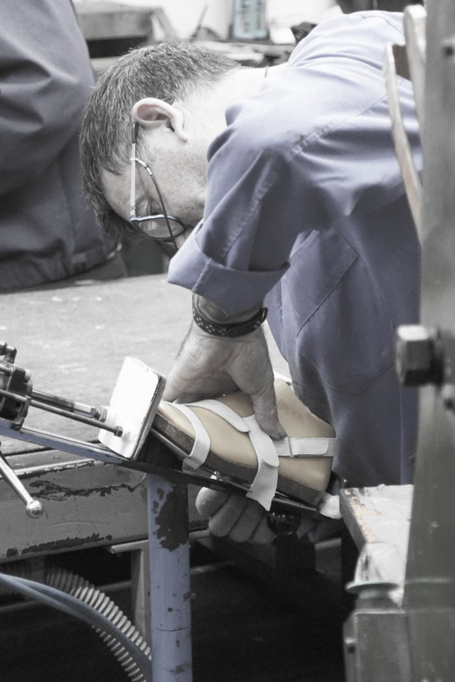 Footwear production process detail